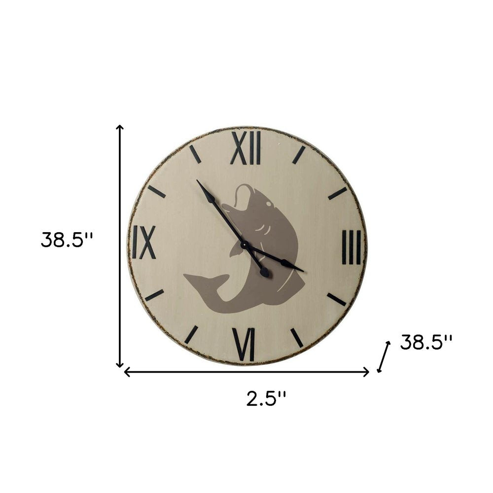 3" Circle Black Wood Analog Wall Clock HomeRoots