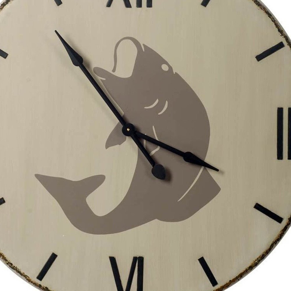 3" Circle Black Wood Analog Wall Clock HomeRoots