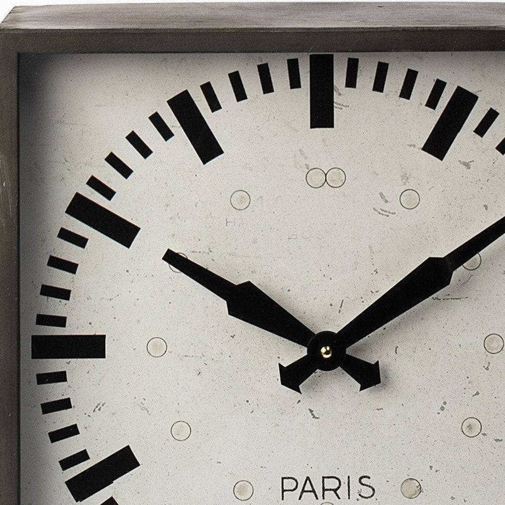 18" Gray Polyresin Table Clock — view 3