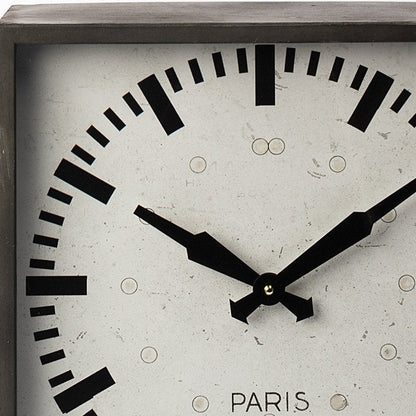 18" Gray Polyresin Table Clock HomeRoots
