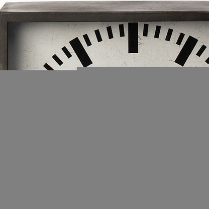 18" Gray Polyresin Table Clock HomeRoots