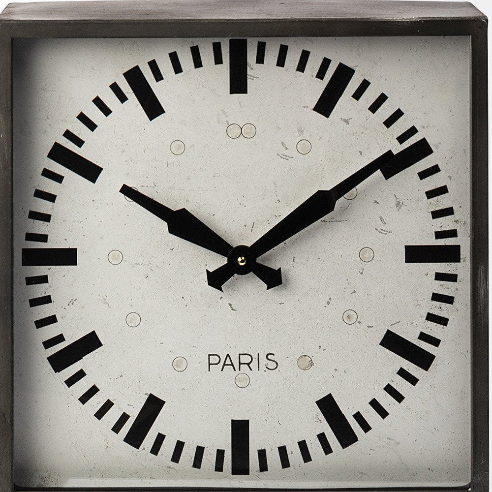 18" Gray Polyresin Table Clock — view 4