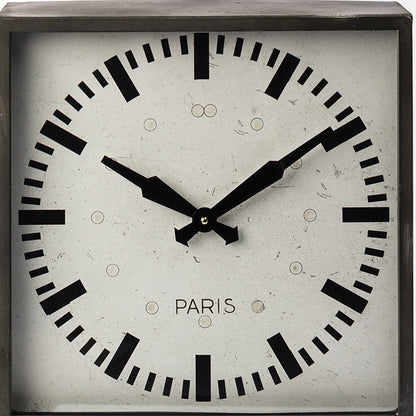 18" Gray Polyresin Table Clock HomeRoots