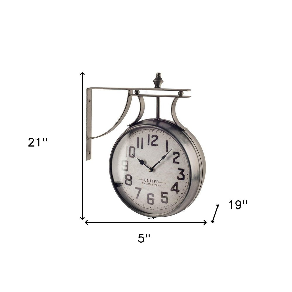5" Circle Black Glass Analog Wall Clock HomeRoots