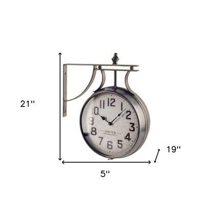 5" Circle Black Glass Analog Wall Clock HomeRoots