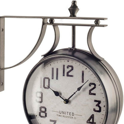 5" Circle Black Glass Analog Wall Clock HomeRoots
