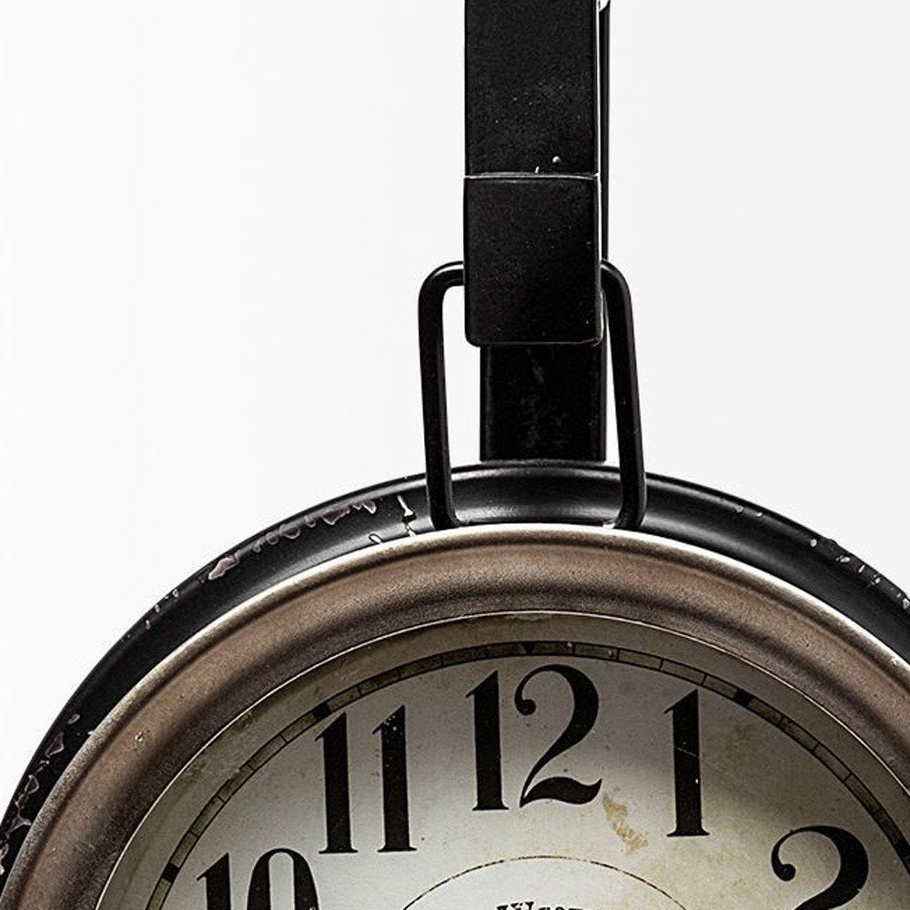 Metallic Brown Metal Hanging Desk Table Clock HomeRoots