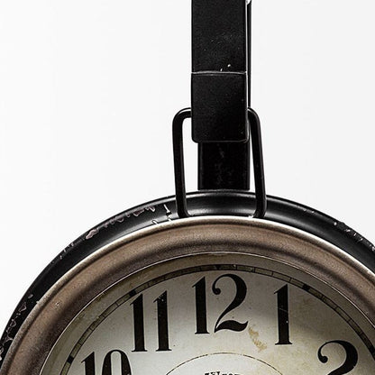 Metallic Brown Metal Hanging Desk Table Clock HomeRoots