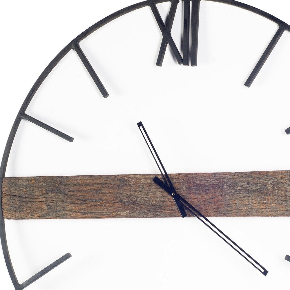 2" Circle Black Metal Skeleton Wall Clock — view 5