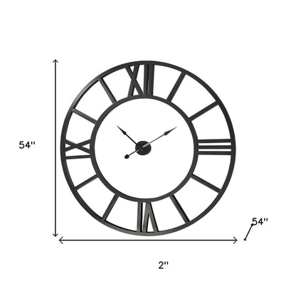 54" Round Xl Industrial Style Wall Clock With Open Face Desing HomeRoots