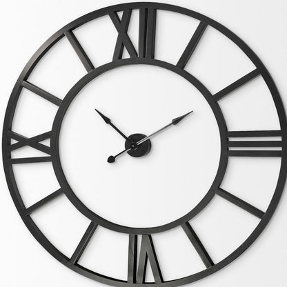 54" Round Xl Industrial Style Wall Clock With Open Face Desing HomeRoots