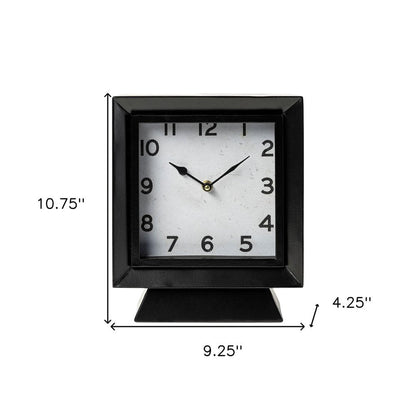 11" Black Fabric Table Clock HomeRoots