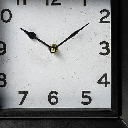 11" Black Fabric Table Clock HomeRoots