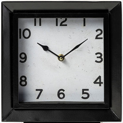 11" Black Fabric Table Clock HomeRoots