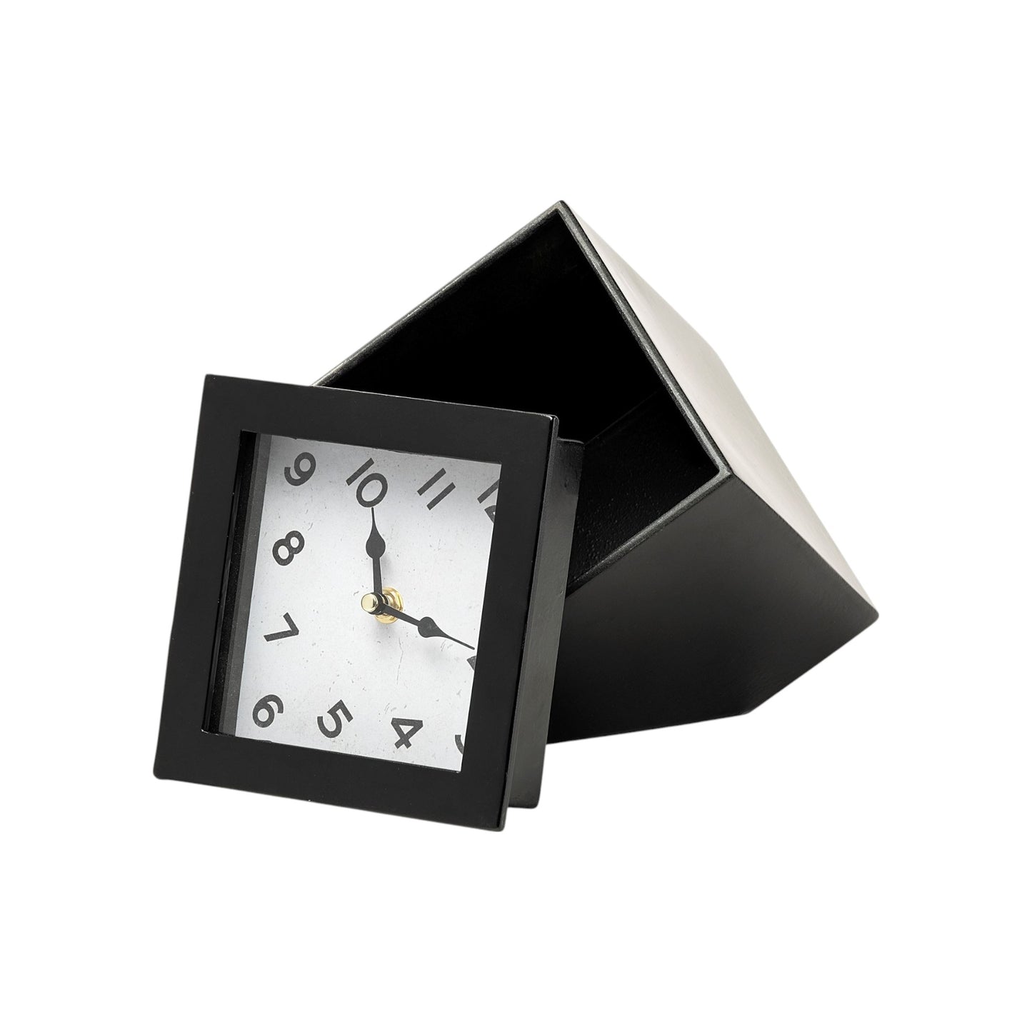 8" Black Ceramic Table Clock