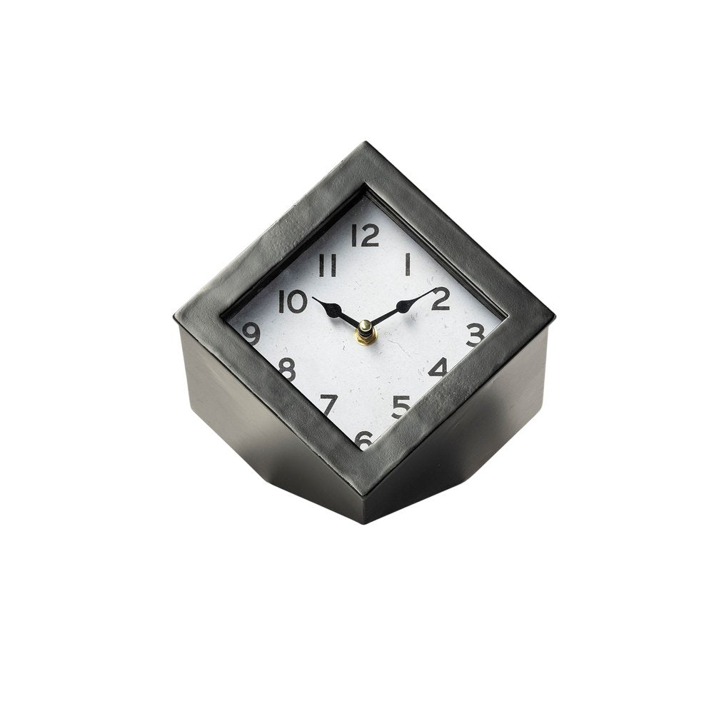 8" Black Ceramic Table Clock HomeRoots