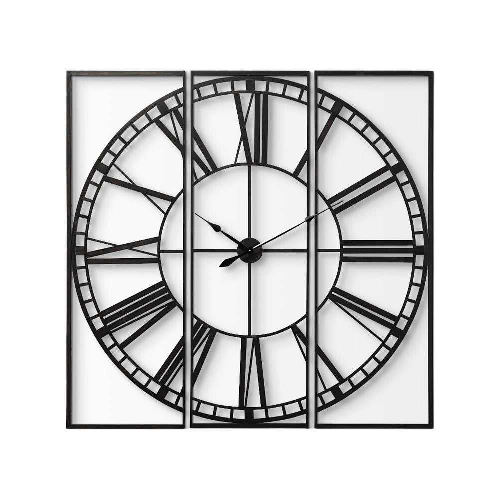 60" Round and Square Industrial Style Wall Clock — view 2