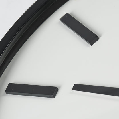 24" Round Large Modern Wall Clock With White Face And Non-Numarical Number HomeRoots