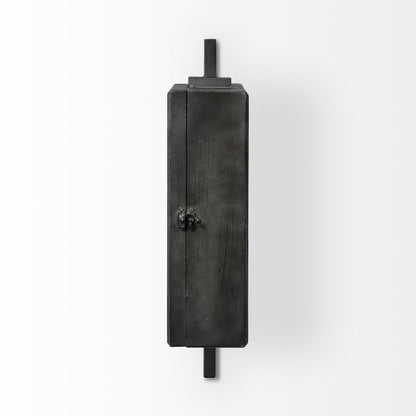 Rectangular Large Black Industrial Style Wall Clock HomeRoots
