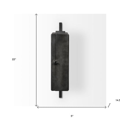 Rectangular Large Black Industrial Style Wall Clock HomeRoots