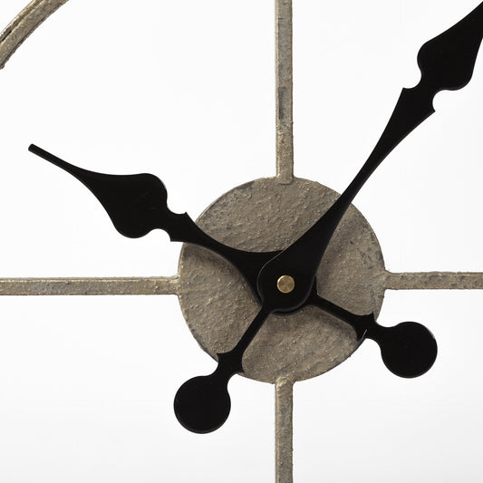 19" Brown Round Modern Farm Wall Clock HomeRoots