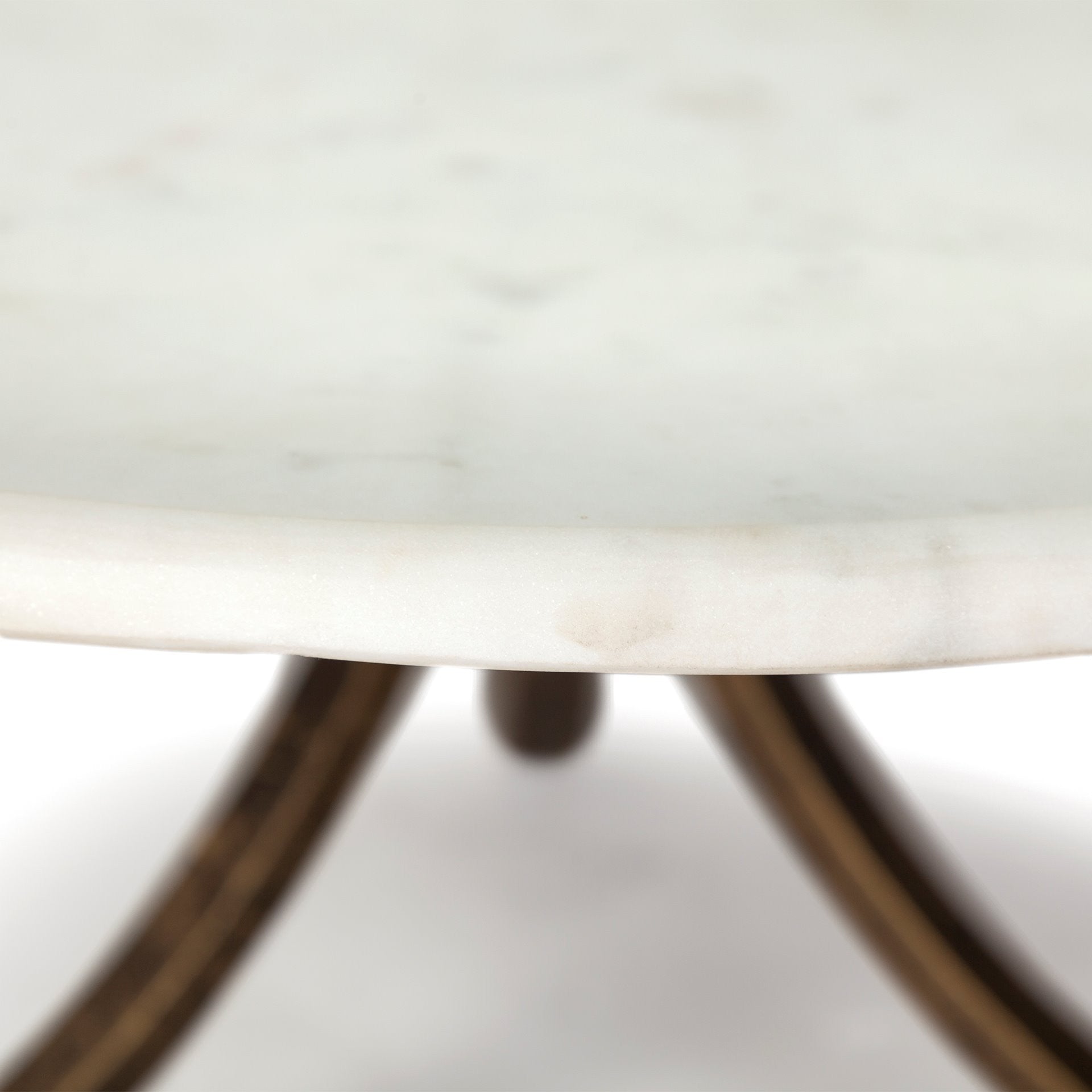 36" Brown and Gold Wood and Metal Round Coffee Table With Shelf HomeRoots