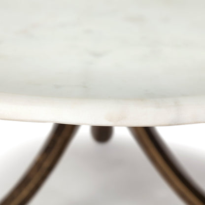 36" Brown and Gold Wood and Metal Round Coffee Table With Shelf HomeRoots