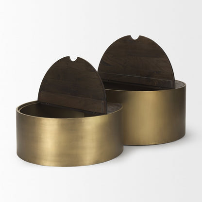 Brown Wood Round Nested Coffee Tables HomeRoots