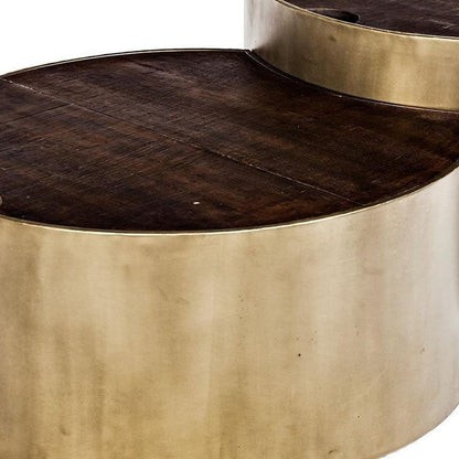 Brown Wood Round Nested Coffee Tables HomeRoots