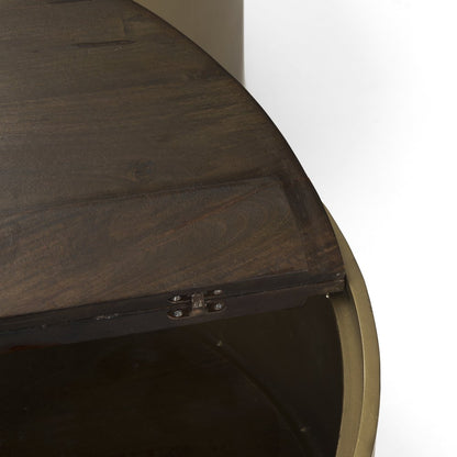 Brown Wood Round Nested Coffee Tables HomeRoots