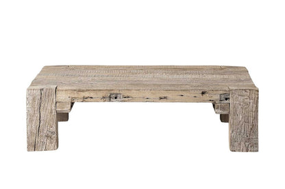 48" Natural Wood Distressed Coffee Table HomeRoots