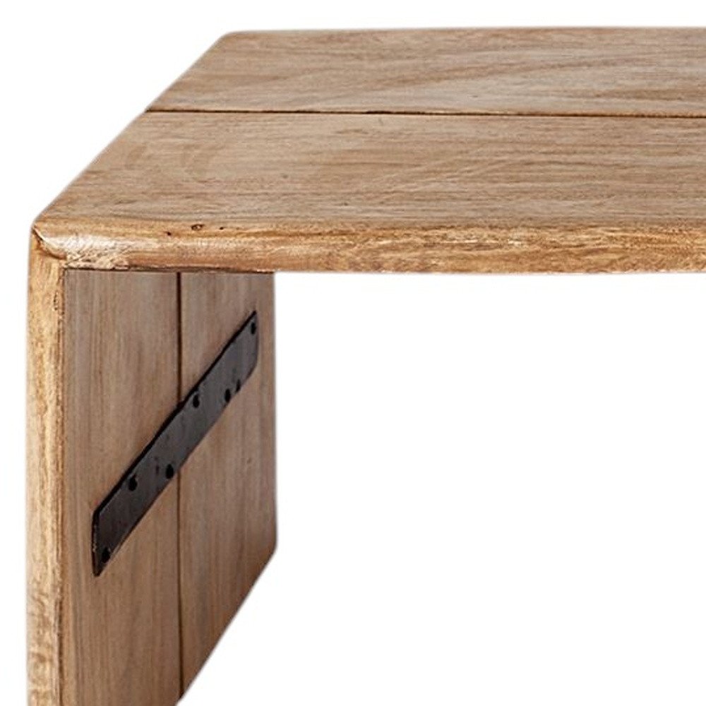 48" Brown Solid Wood Coffee Table HomeRoots