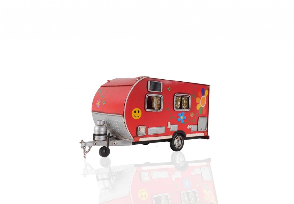 Red Camper Trailer Model Tissue Holder — view 1