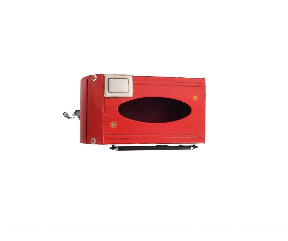 Red Camper Trailer Model Tissue Holder — view 2