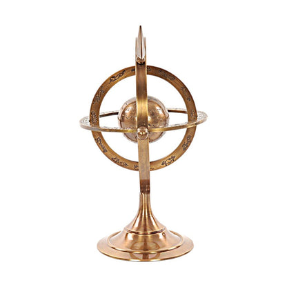 8" Bronze Metal Armillary Sphere Tabletop Sculpture HomeRoots