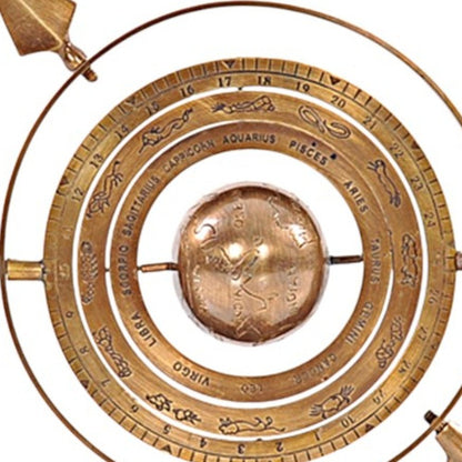 8" Bronze Metal Armillary Sphere Tabletop Sculpture HomeRoots