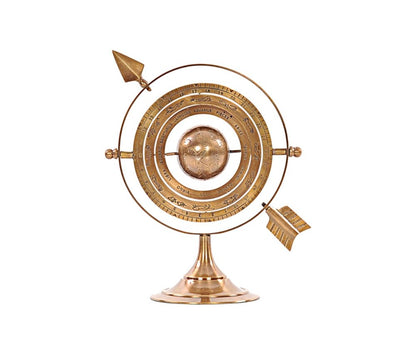 8" Bronze Metal Armillary Sphere Tabletop Sculpture HomeRoots