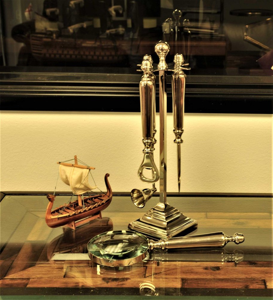 Magnifying Glass Letter Opener Bottle Opener And Candle Snuffer Set — view 2