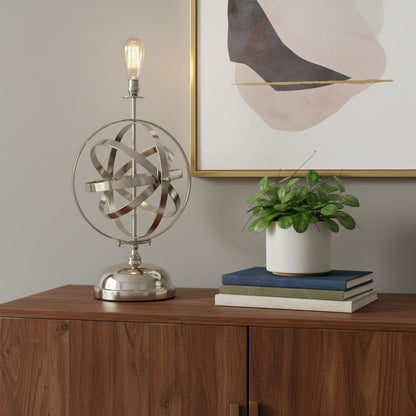 17" Bronze Metal Standard Table Lamp HomeRoots