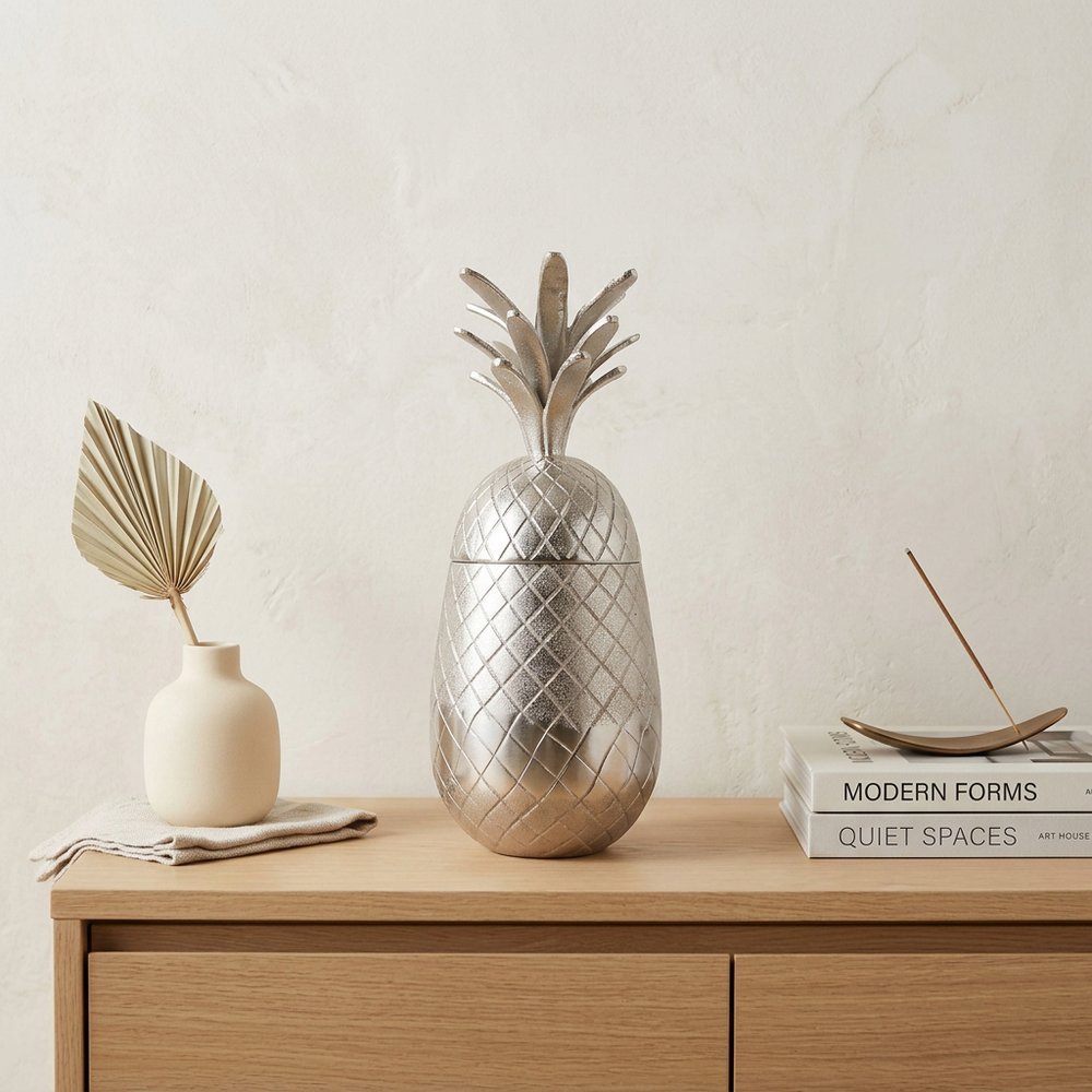 Pineapple Storage Aluminium Decor HomeRoots