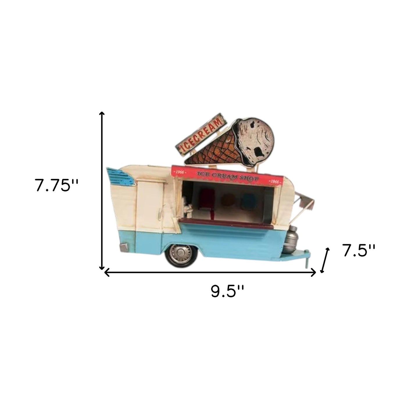 Ice Cream Trailer Metal Model