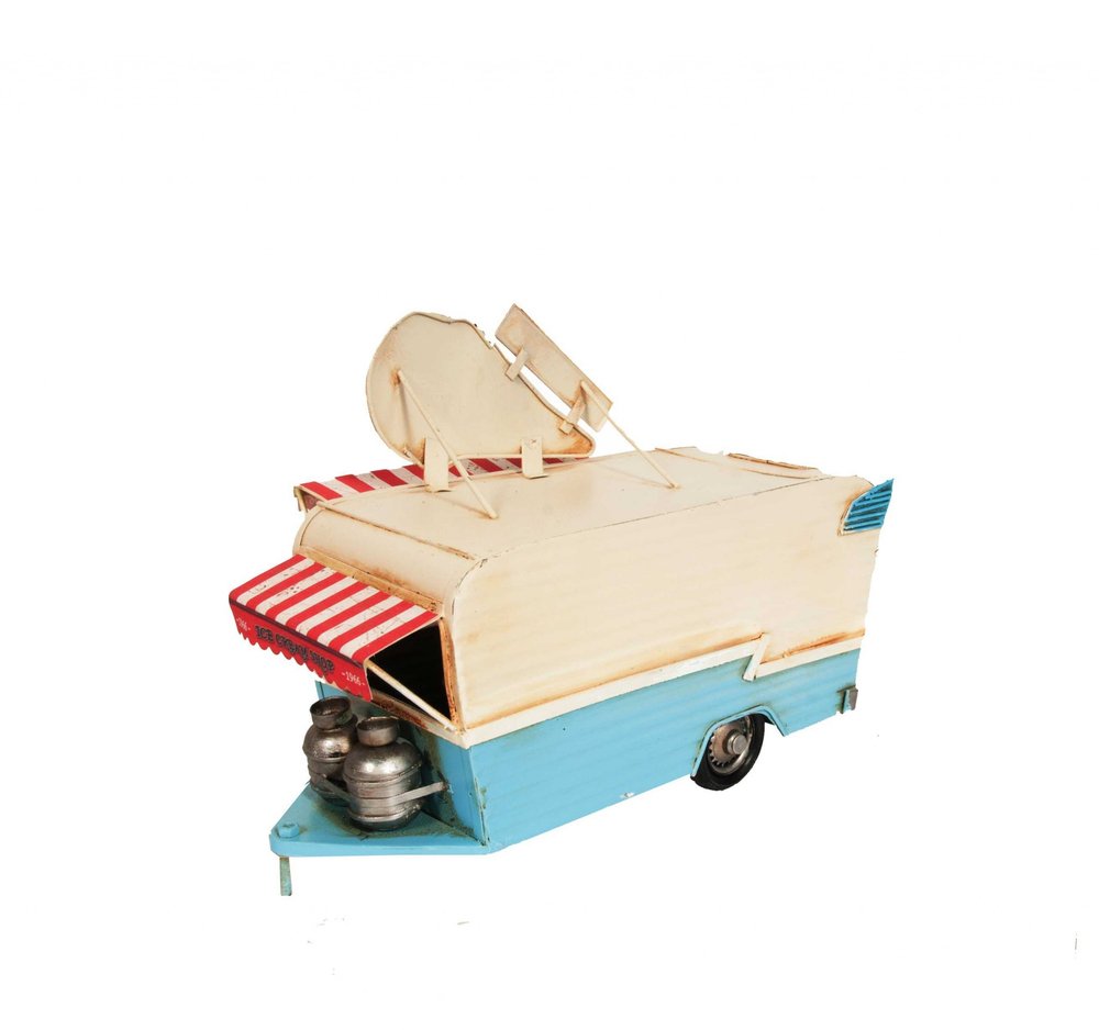 Ice Cream Trailer Metal Model HomeRoots