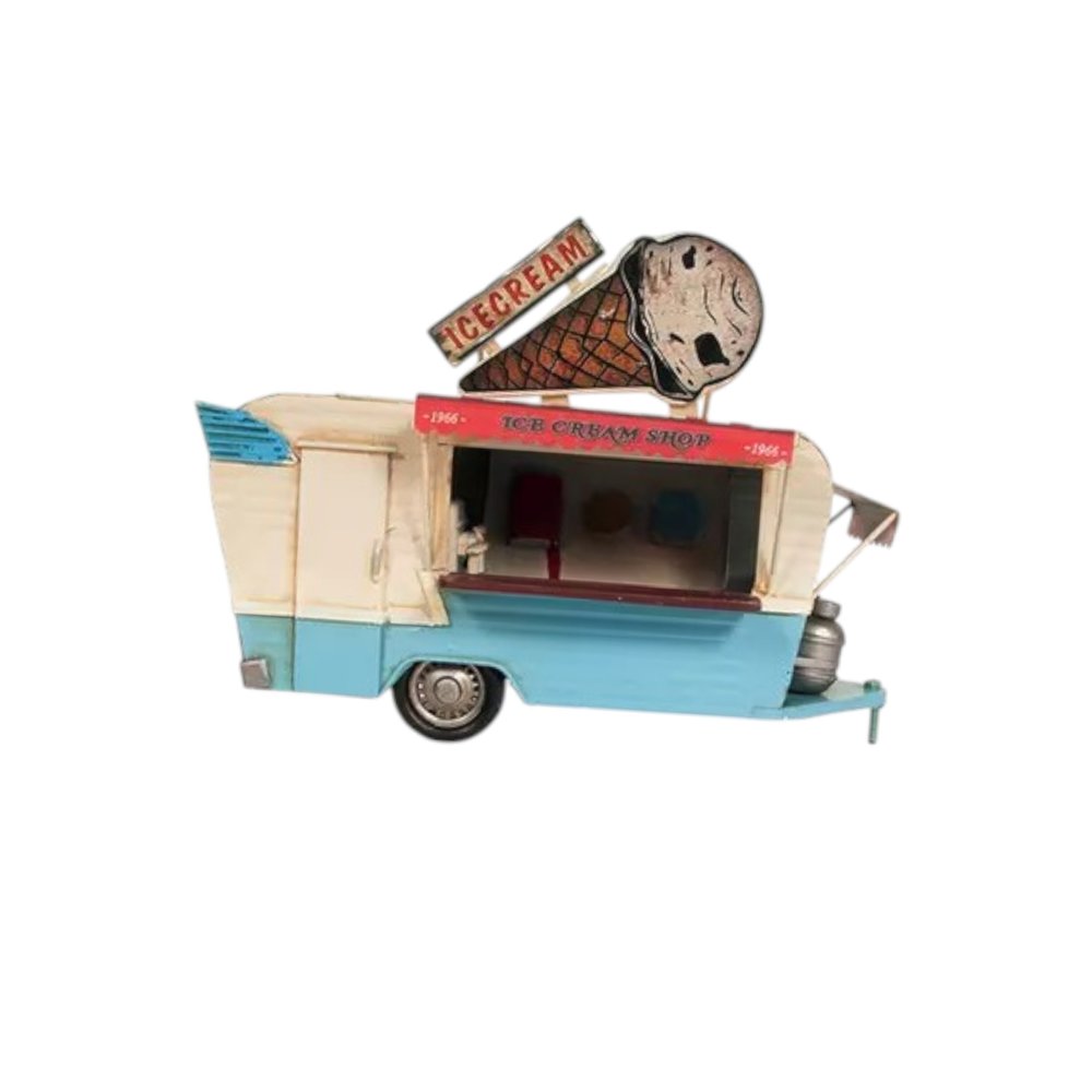 Ice Cream Trailer Metal Model HomeRoots