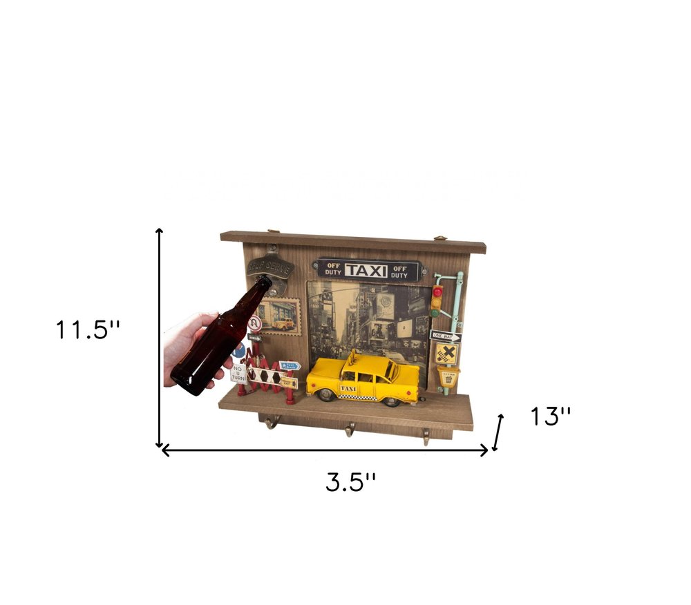 Shadow Box With 3 Metal Keychain Hooks HomeRoots