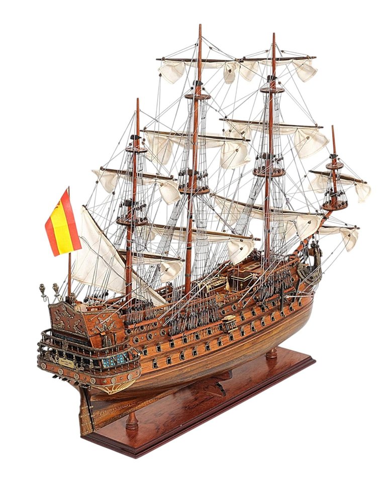 Sailboat Model With Chrome And Brass Fittings — view 3