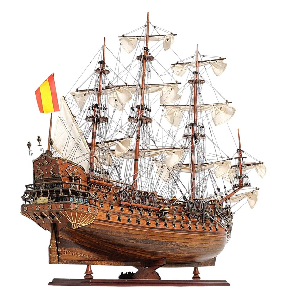 Sailboat Model With Chrome And Brass Fittings — view 4