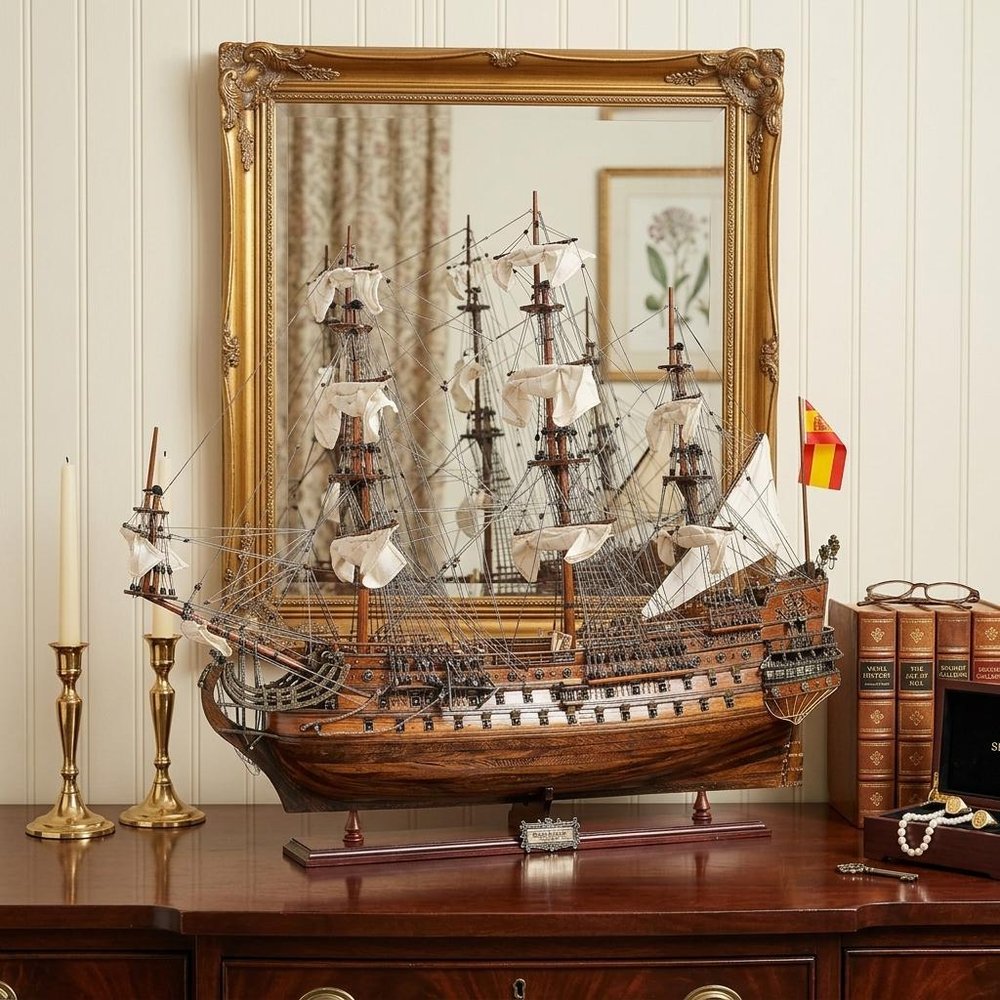 Sailboat Model With Chrome And Brass Fittings HomeRoots