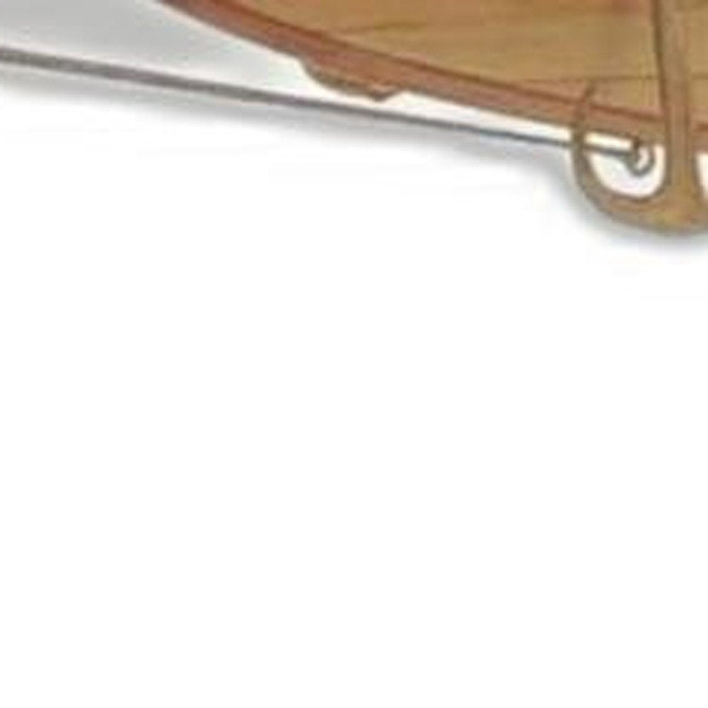 24" Brown Solid Wood Hand Painted Model Boat HomeRoots