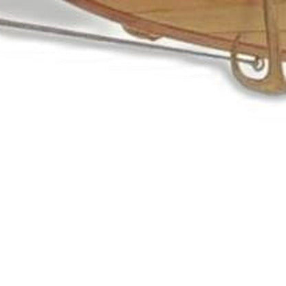24" Brown Solid Wood Hand Painted Model Boat HomeRoots