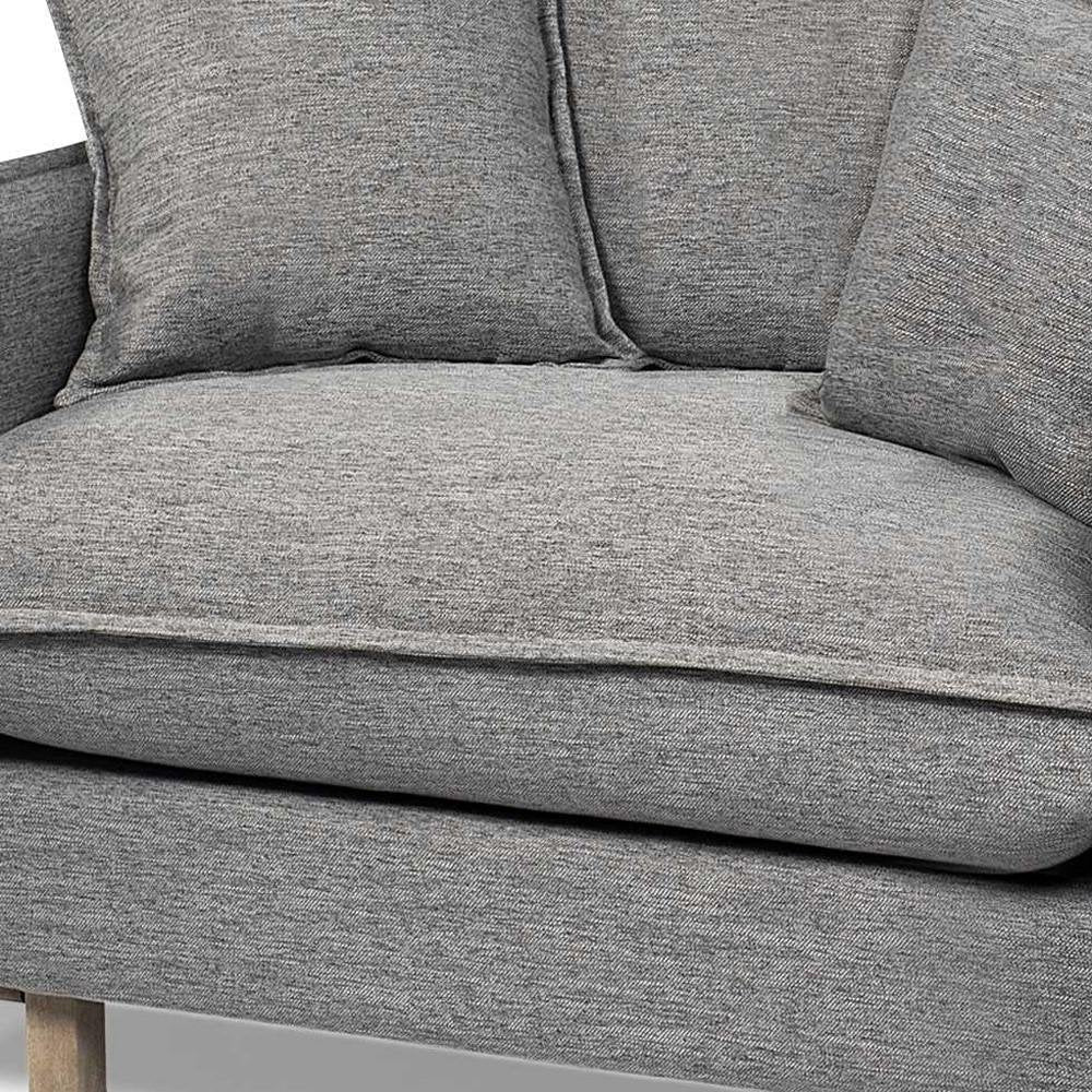42" Gray Linen Arm Chair HomeRoots